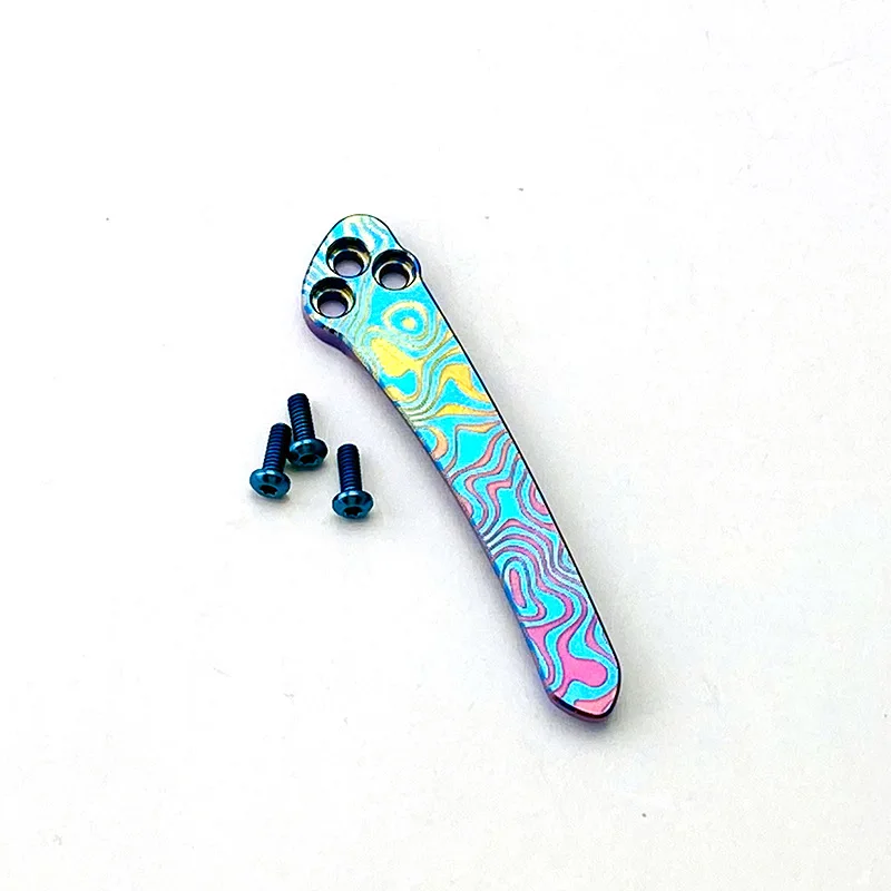 Roasted Blue With Screws Knife Titanium Deep Carry Pocket Clip For Genuine Spyderco C81 Paramilitary2 C223 Para3 Endura4 C10 C11