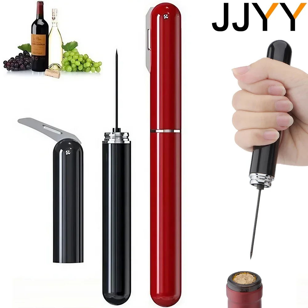 JJYY New Wine Pen Air Pressure Corkscrew, Needle Pressure Corkscrew 2 in 1 Design, Pump Wine Corkscrew 7S Fast Corkscrew Opening