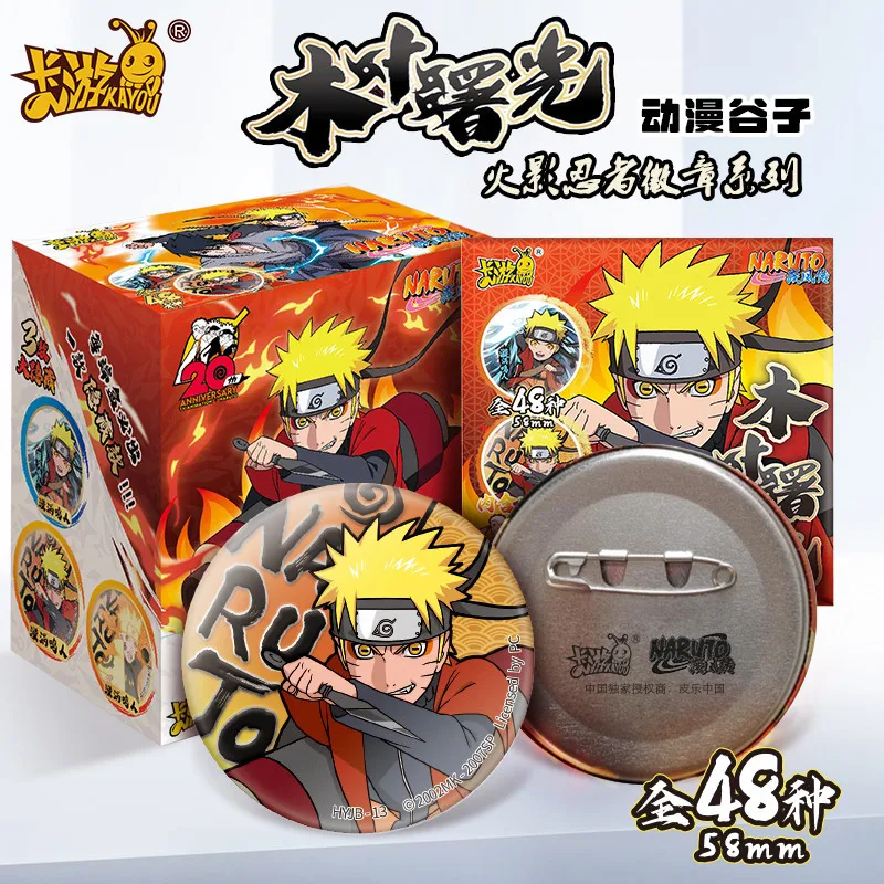 Card Game Naruto Wood Dawn Ninja World Crisis Badge Whirlpool Naruto Peripheral Blind Box Genuine Badge Boy Toy