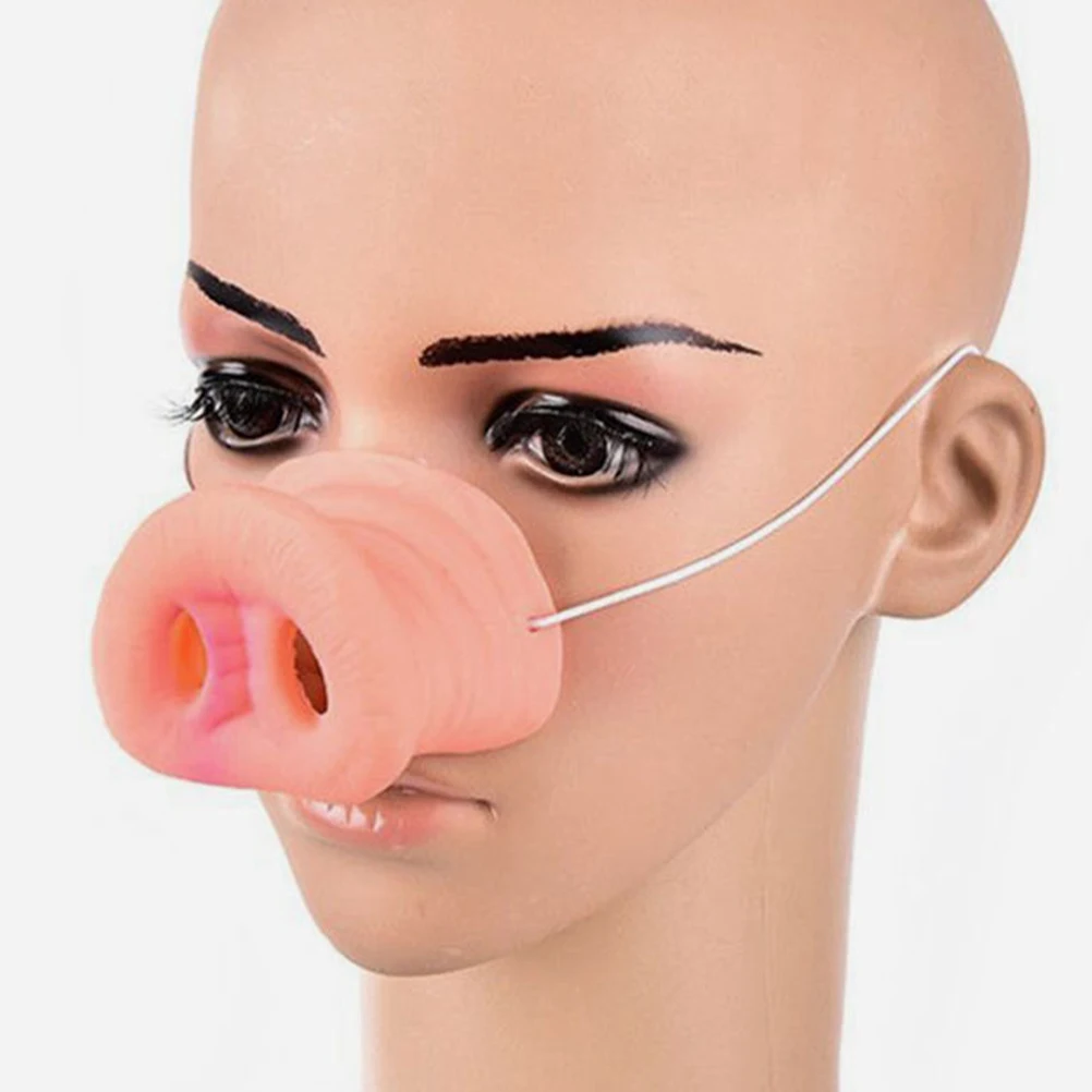 

2pcs Latex Pig Nose Mask Costume Props Kids Adults Realistic Pig Mask For Funny Dress Up For Cosplay Animal Costume Halloween