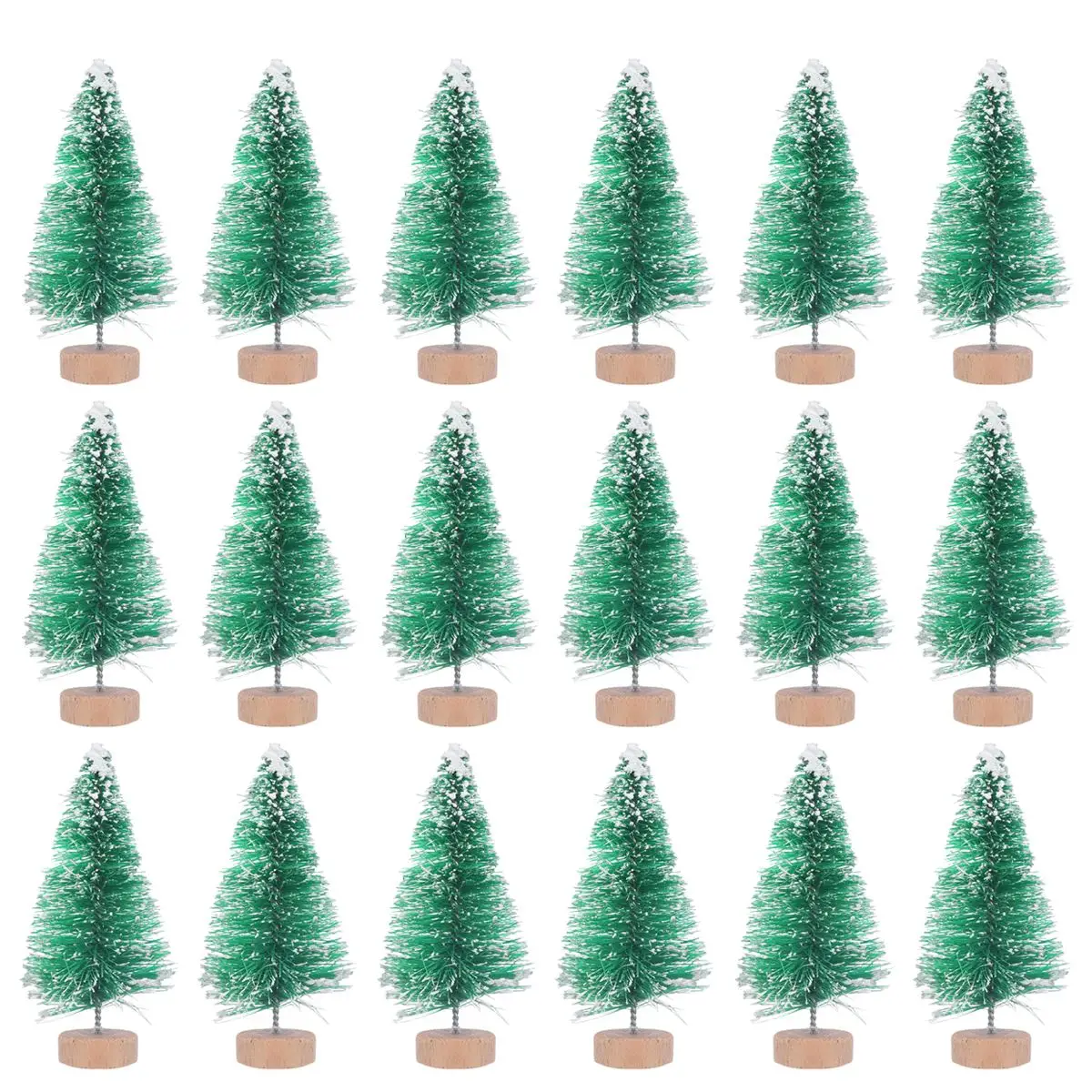 

18 Pcs 6.5CM Christmas Decoration Small Sisal Silk Christmas Tree Party Home High Quality Decor DIY Christmas Ornament Style