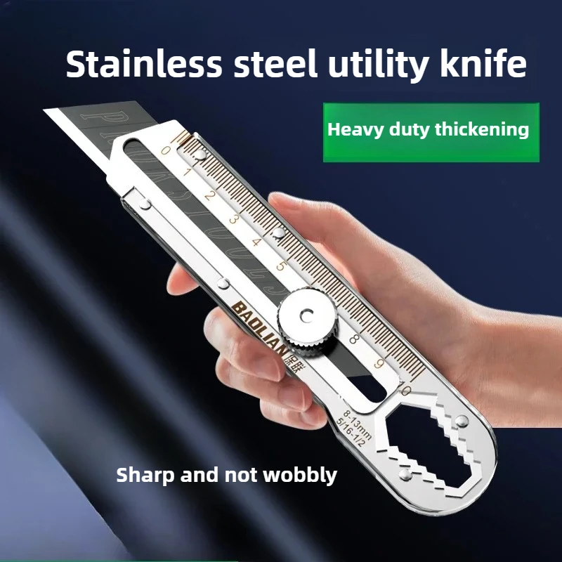 قاطع صندوق من الفولاذ المقاوم للصدأ عالي التحمل احترافي مع شفرات متعددة الأغراض لقطع مشاريع صياغة يدوية