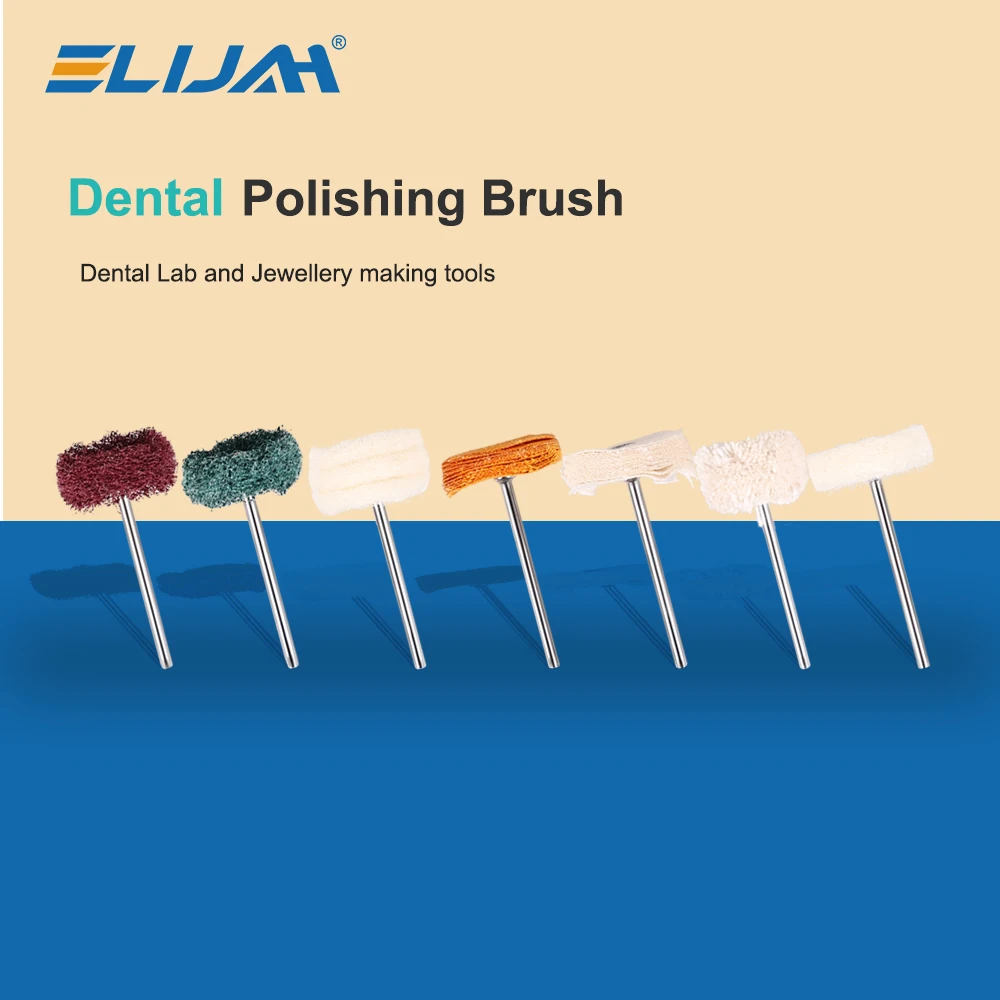 

ELIJAH Dental 10pcs Mini Drill Abrasive Brush Nylon Buffing Polishing Wheel Shank Wool Goat Cotton Black Buff Dental Tools