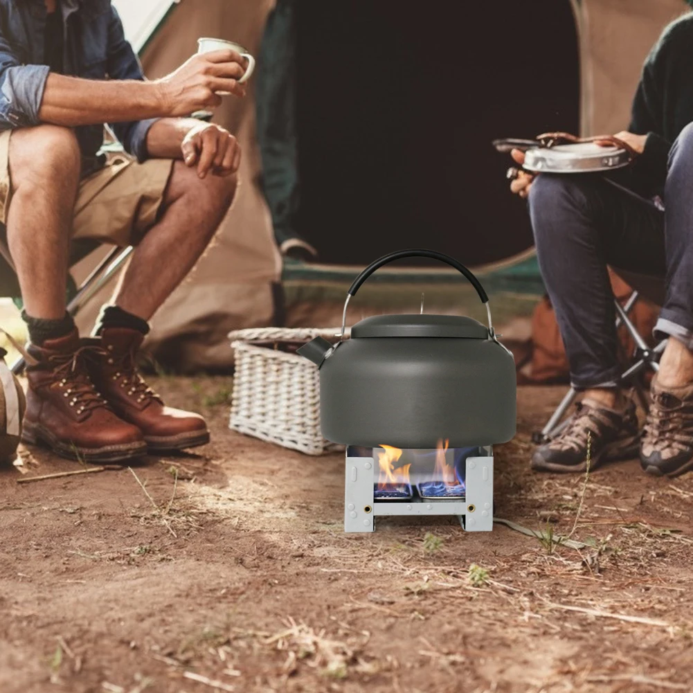 الفولاذ المقاوم للصدأ في الهواء الطلق موقد الكحول خفيفة الوزن صغيرة التخييم موقد الطبخ دفع سحب صندوق للسفر نزهة شواء لحقيبة الظهر #3
