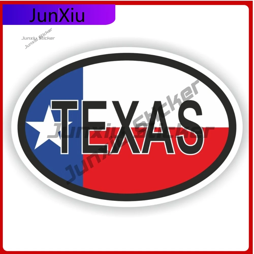 Texas Usa City Oval Flag Sticker Scratch Cover Vinyl Decals Graphics Waterproof Decals Custom Decals For Camper Van Car Decorati