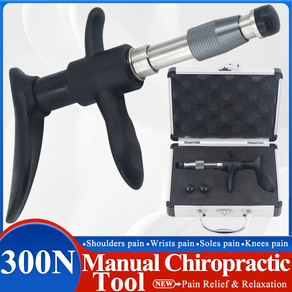 Manual Chiropractic Gun Intensity Treatment Body Relaxation Back Pain Relief Adjusting Massage Tools 300N Correction Massager