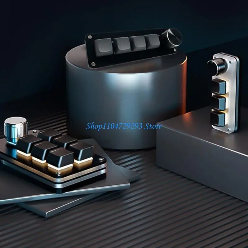 y2gd لوحات مفاتيح ماكرو قابلة للبرمجة مع 2 knobs ، لوحة مفاتيح ألعاب ميكانيكية ، مفاتيح حارة قابلة للتبديل ، وسادة تحكم قابلة