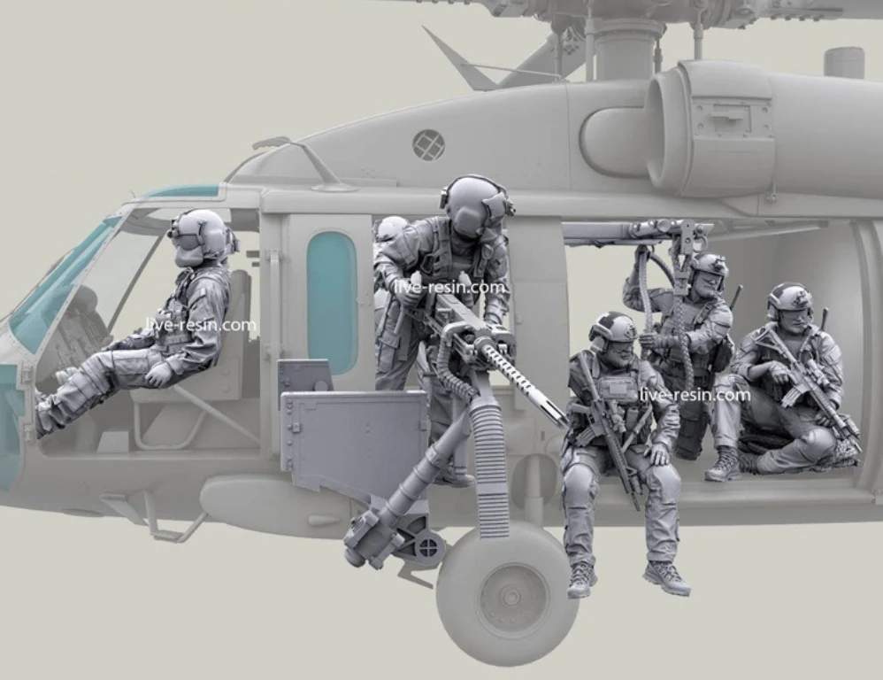 

1:35 Scale Die-cast Resin Special Forces Soldiers 7 Character Scenes Need To Be Assembled And Colored By Themselves