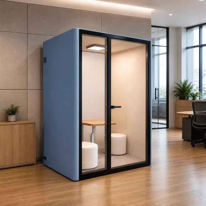 Modular Soundproof Office Cabin Indoor Silent Room for Meeting Privacy and Work Lounge Area