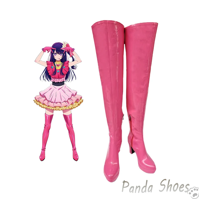 Anime Oshi No Ko Ai Hoshino Cosplay Schoenen Cos Roze Lange Laarzen Komisch Idool Ai Hoshino Cosplay Kostuum Prop Schoenen Voor Con Halloween