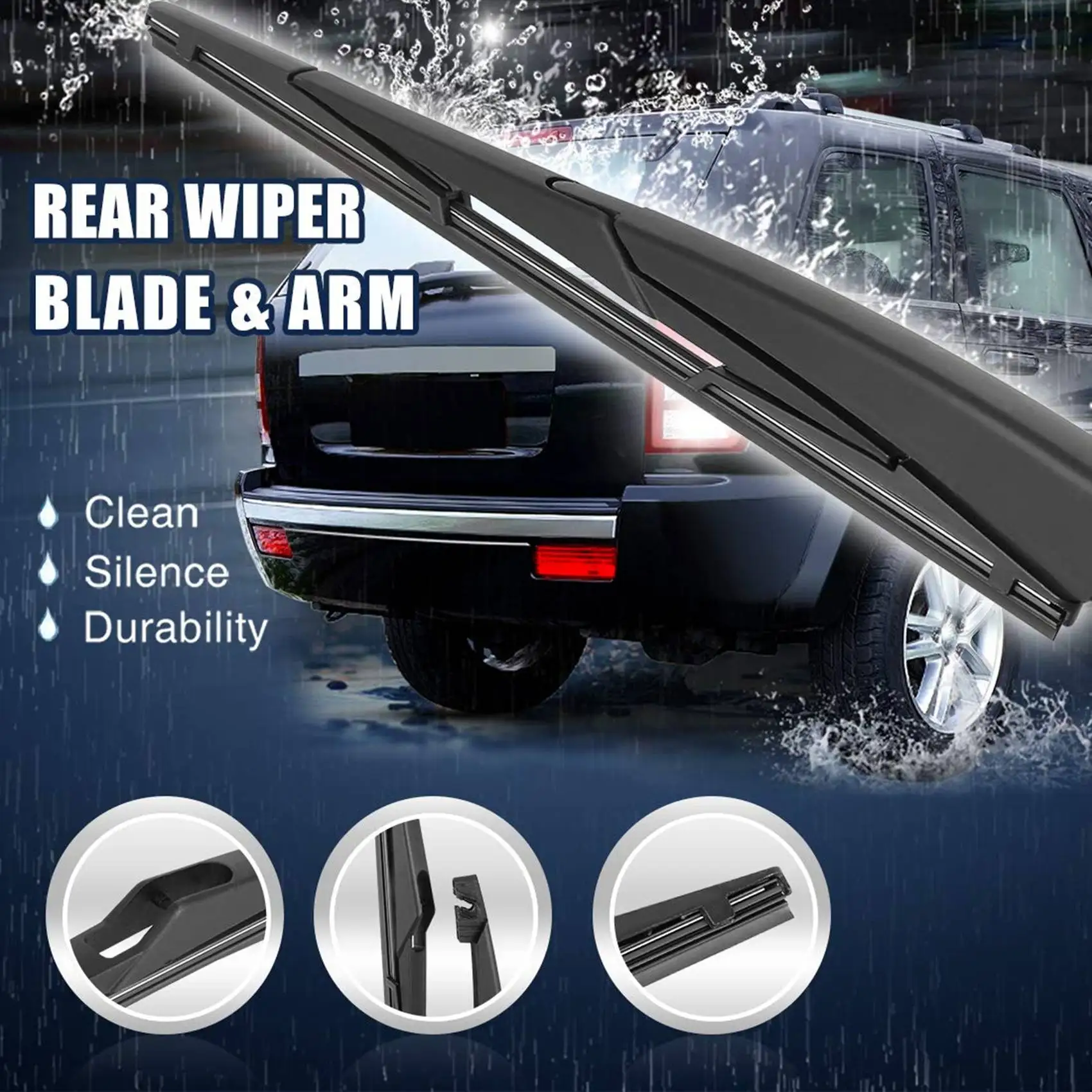 12 Inch 305mm Rear Windshield Wiper Blade Arm Set for Ford Focus ST 2012-2017 Rear Wiper Blade Arm