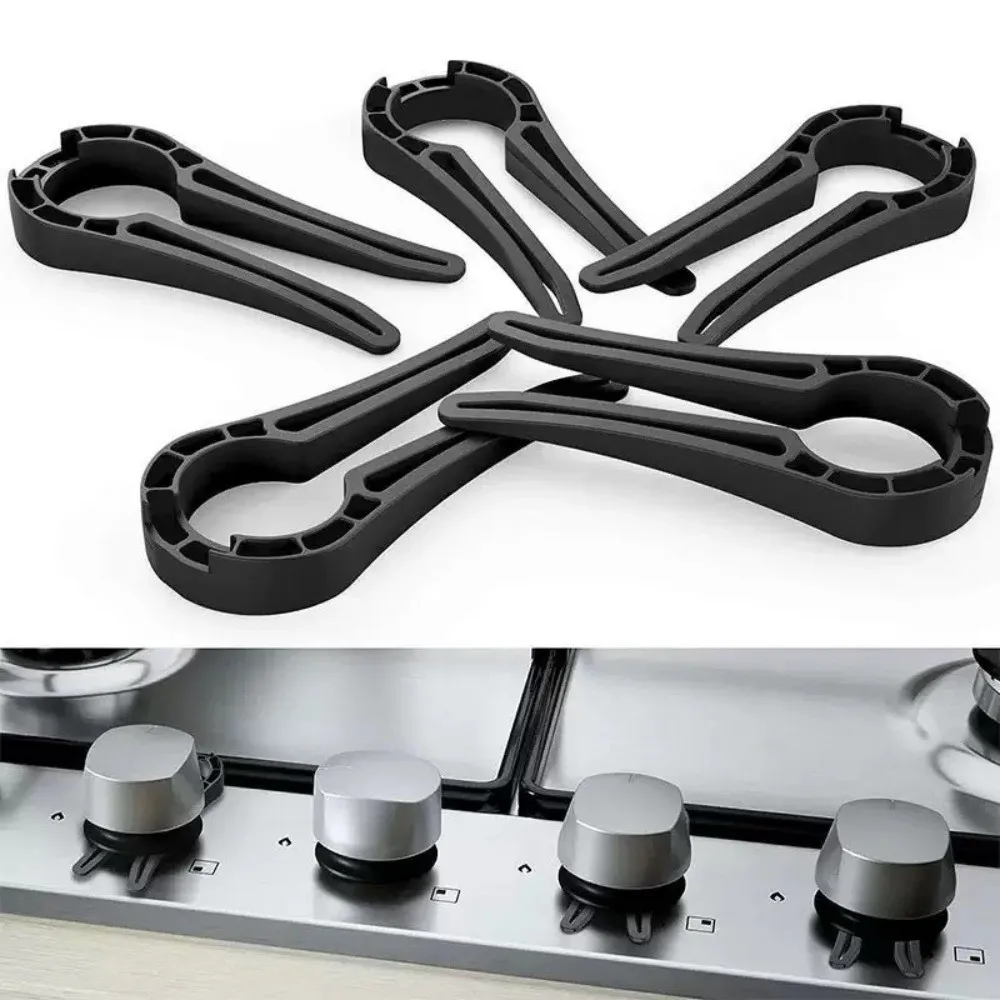 10pcs Plastic Stove Knob Covers Black Childproofing Oven Knob Covers Baby Safety Tools Easy to Install Gas Stove Knob Locks