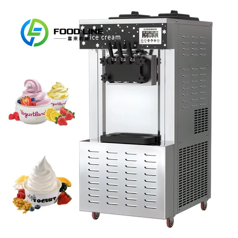 Soft Serve Ice Cream Machine Fast Freezing Compressor Low Noise Stable Operation For All Day Café And Milk Tea Shop Service