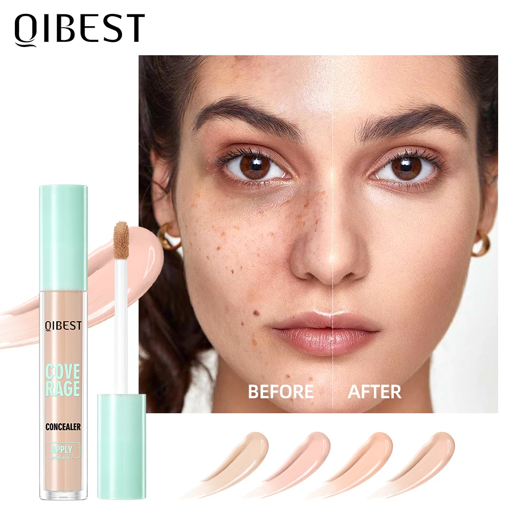 QIBEST Long-lasting Coverage Concealer Matte Foundation Multi-Use Cream Oil Highlight And Retouch Face Makeup Products For Women