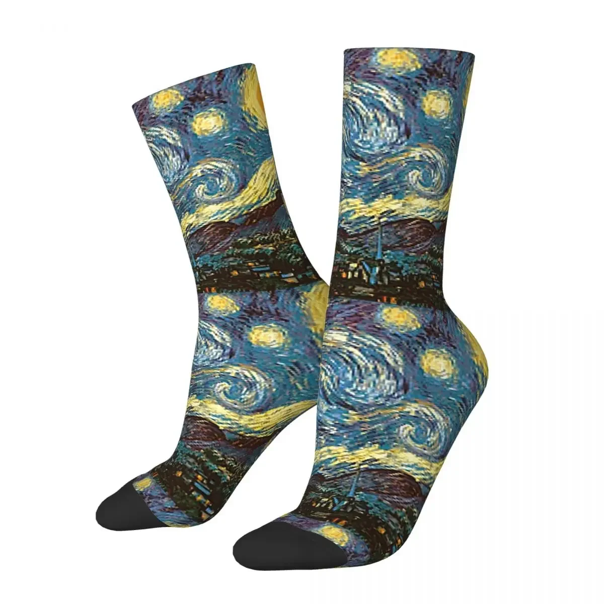 

Vincent Van Gogh's Starry Night An Icon Of Modern Art Socks Harajuku Sweat Absorbing Stockings All Season Long Socks Accessories