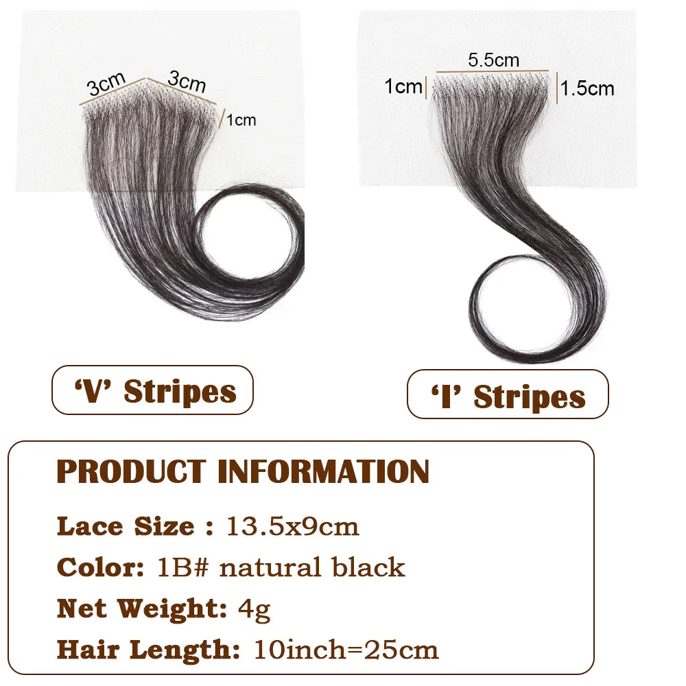 Rich Choices HD Lace Baby Hair Stripes Human Hair Baby Hair Edge Body Wave Swiss Lace Hairline Baby Hair Strips For Women