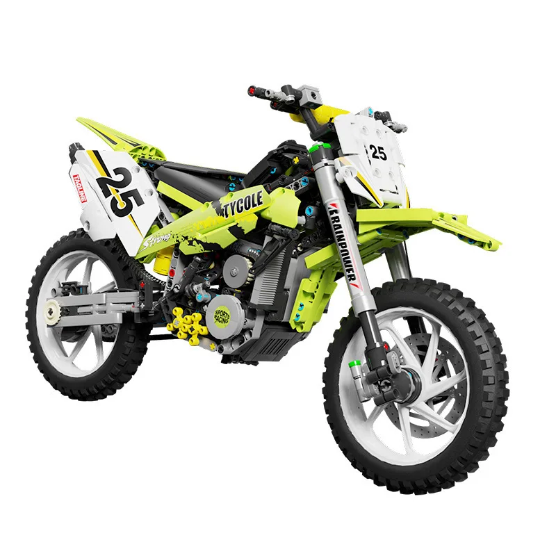 

Technical 1:5 Scale Motorcycle Building Block Motocross Husqvarnas Model Vehicle Steam Motor Bricks Toy Collection For Boys