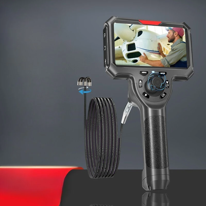 Industrial endoscope universal remote lever 360 degree steering handheld portable