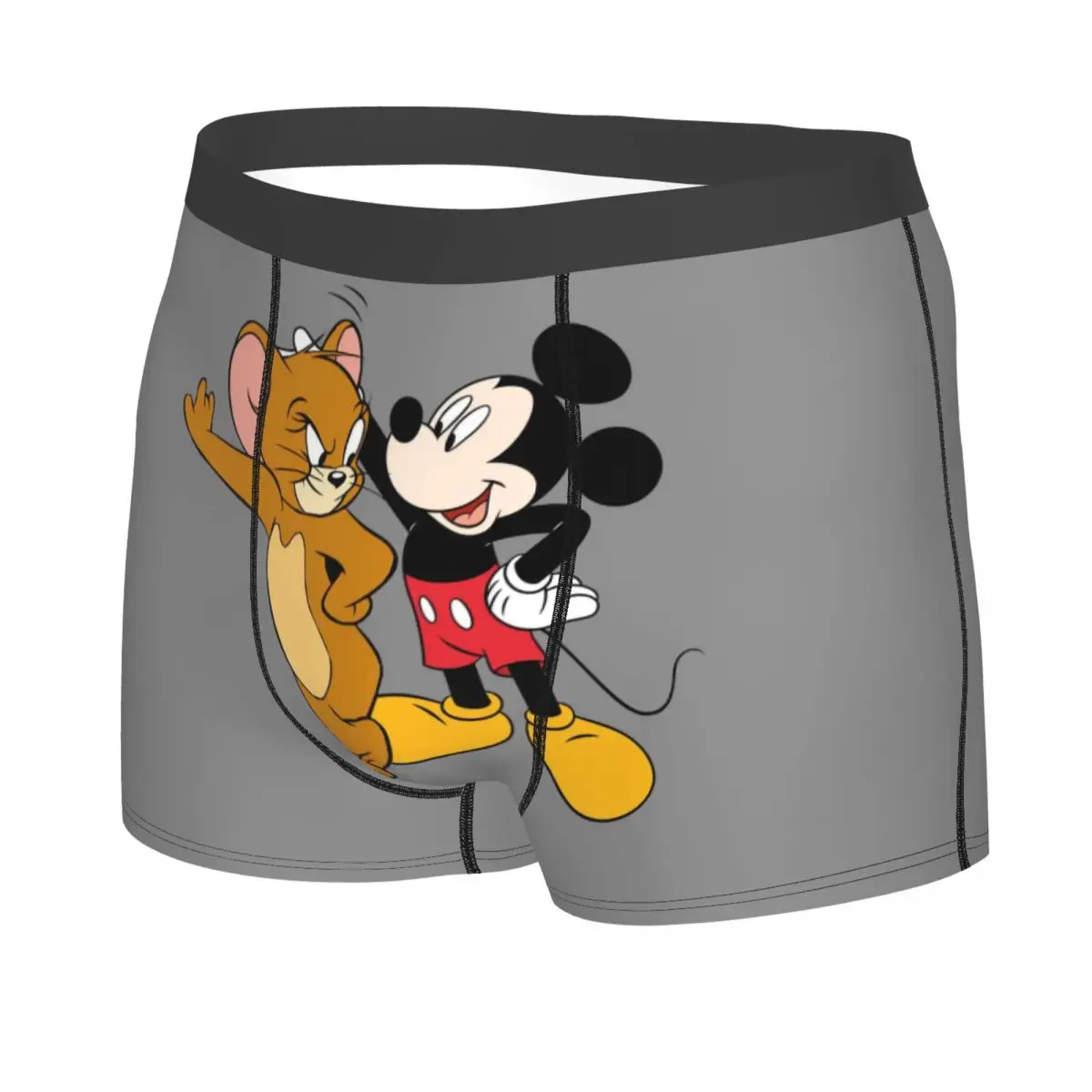 Custom Cartoon Mickey Mouse Underwear Men Breathable Boxer Briefs Shorts Panties Soft Underpants For Male