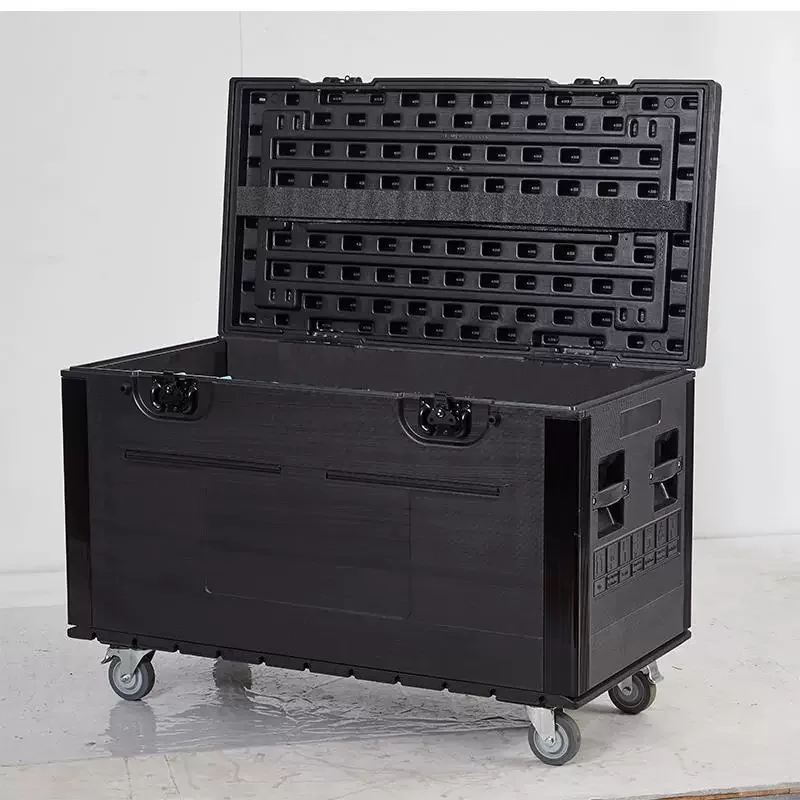 PE Plastic Large Stage Equipment Turnover Wire Box Spare Parts Box Storage Wheeled Tool Box