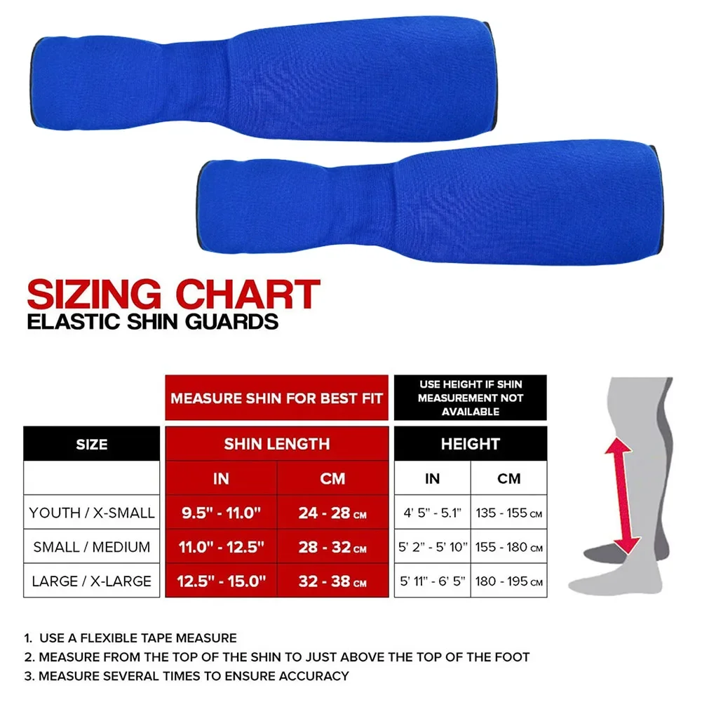 Профессиональные щитки для ног для бокса, каратэ, встроенная защита голени при супинате, трикотажная одежда для ног со спортивным защитным снаряжением