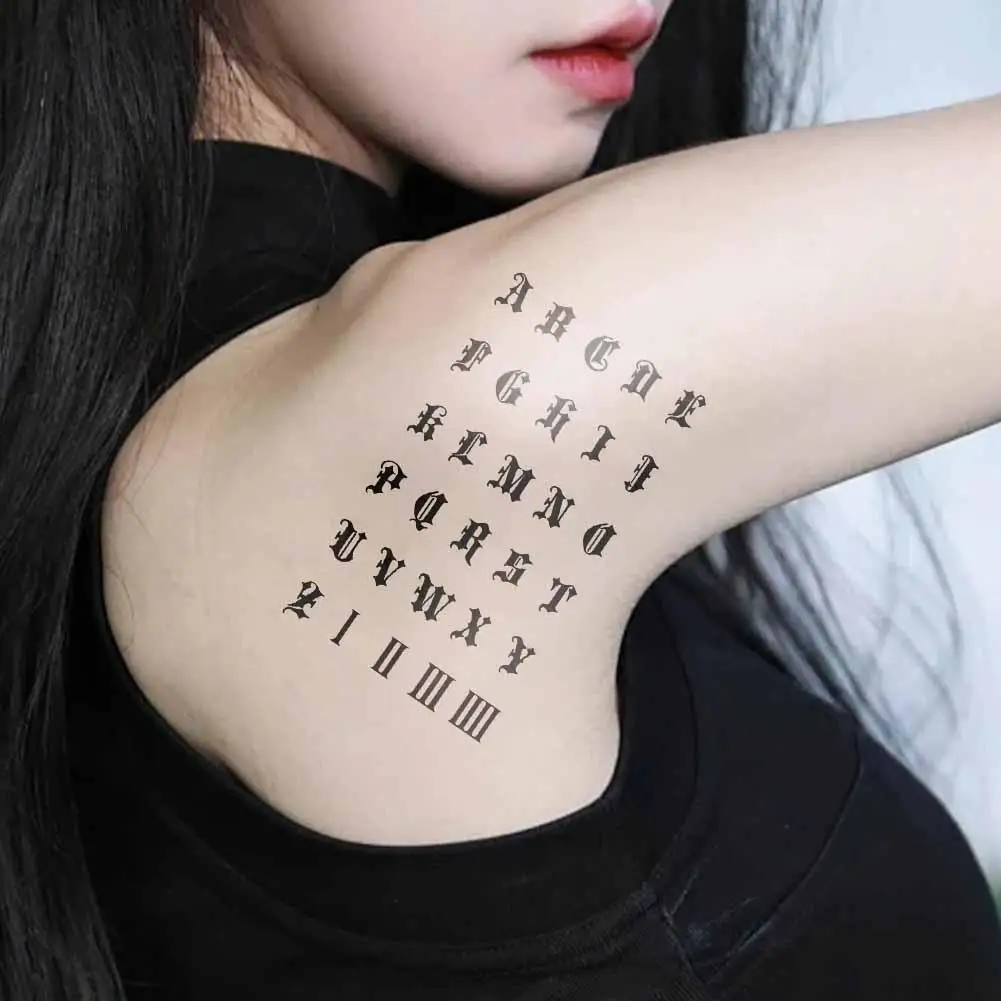 1 stücke wasserdichte temporäre Tattoo Aufkleber schwarz Ahornblatt gefälschte Tätowierung für Frauen Männer Körper kunst Schultern Hals Arme Tattoo w1e0