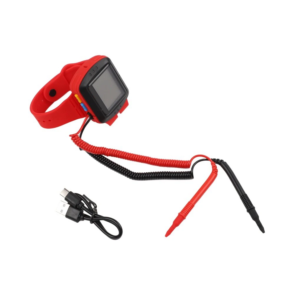 Red Black Wearable Digital Multimeter MY80S+ With Backlight For Electrician High Altitude Work AC DC Voltage Resistance NCV