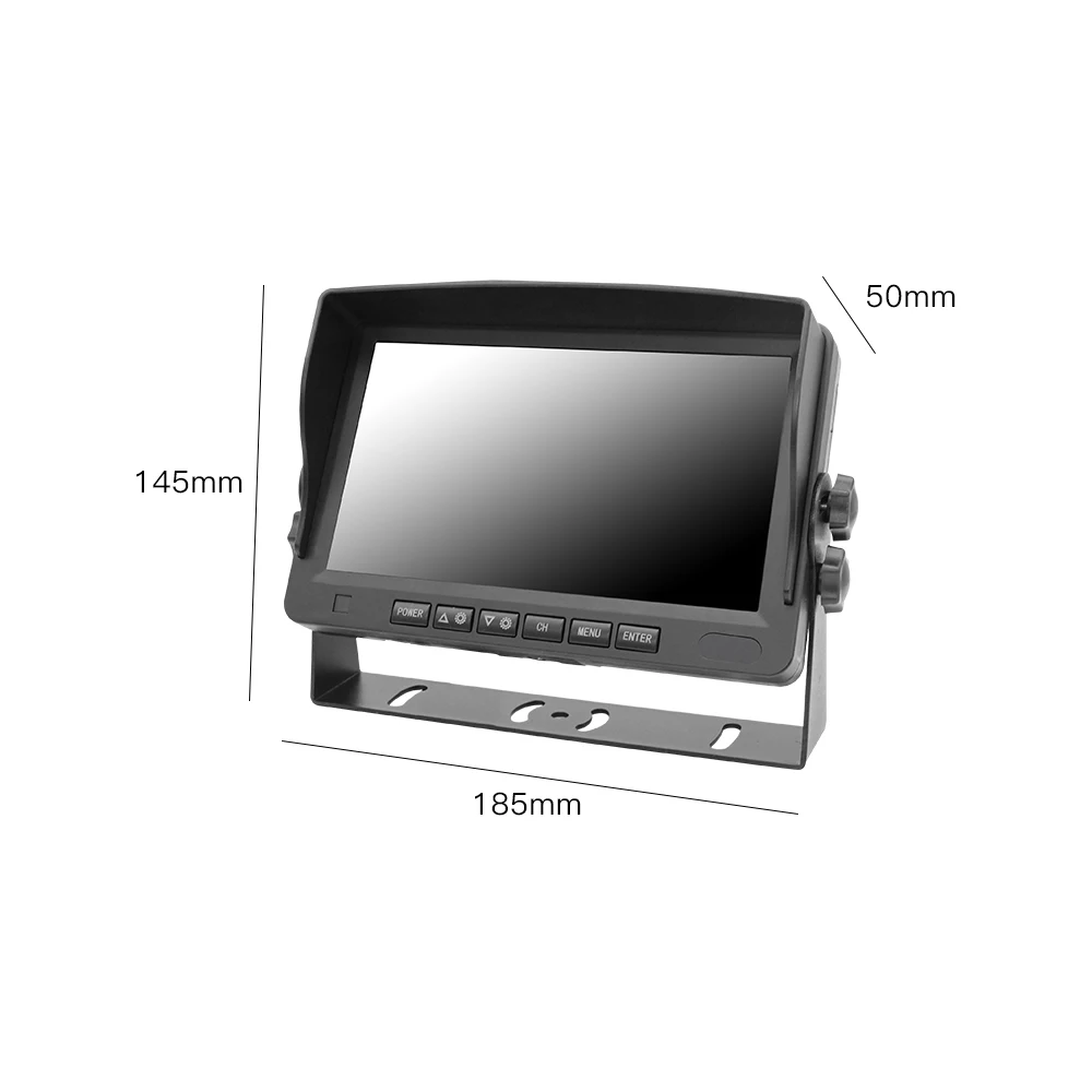 Gision VGA 7inch Car Parking Monitor HD Rear View IPS Display Screen For Car Camera/ Bus Mdvr Cheap shipping