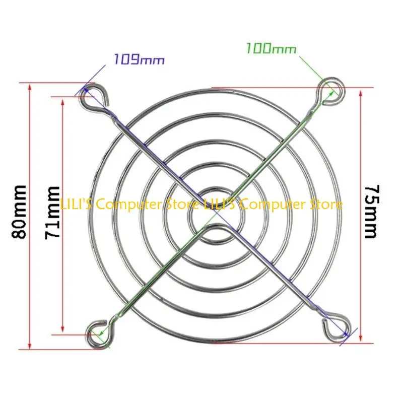 A52B 80 мм ПК шасси вентилятор Dust Cover, 1pc 8mm Computer Dust Protector Protector