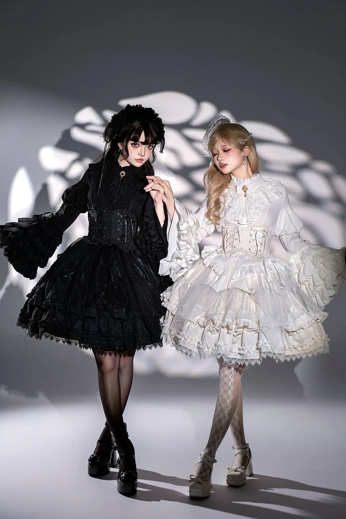 

Good and Evil Angel - Gothic Lolita SK Set Retro Princess Sleeve Blouse by DMFS Lolita