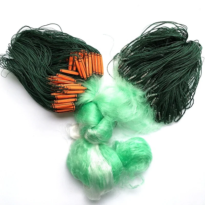 

100% Nylon Monofilament Knotted Fishing Net - Three-Layer Gill Net Sale