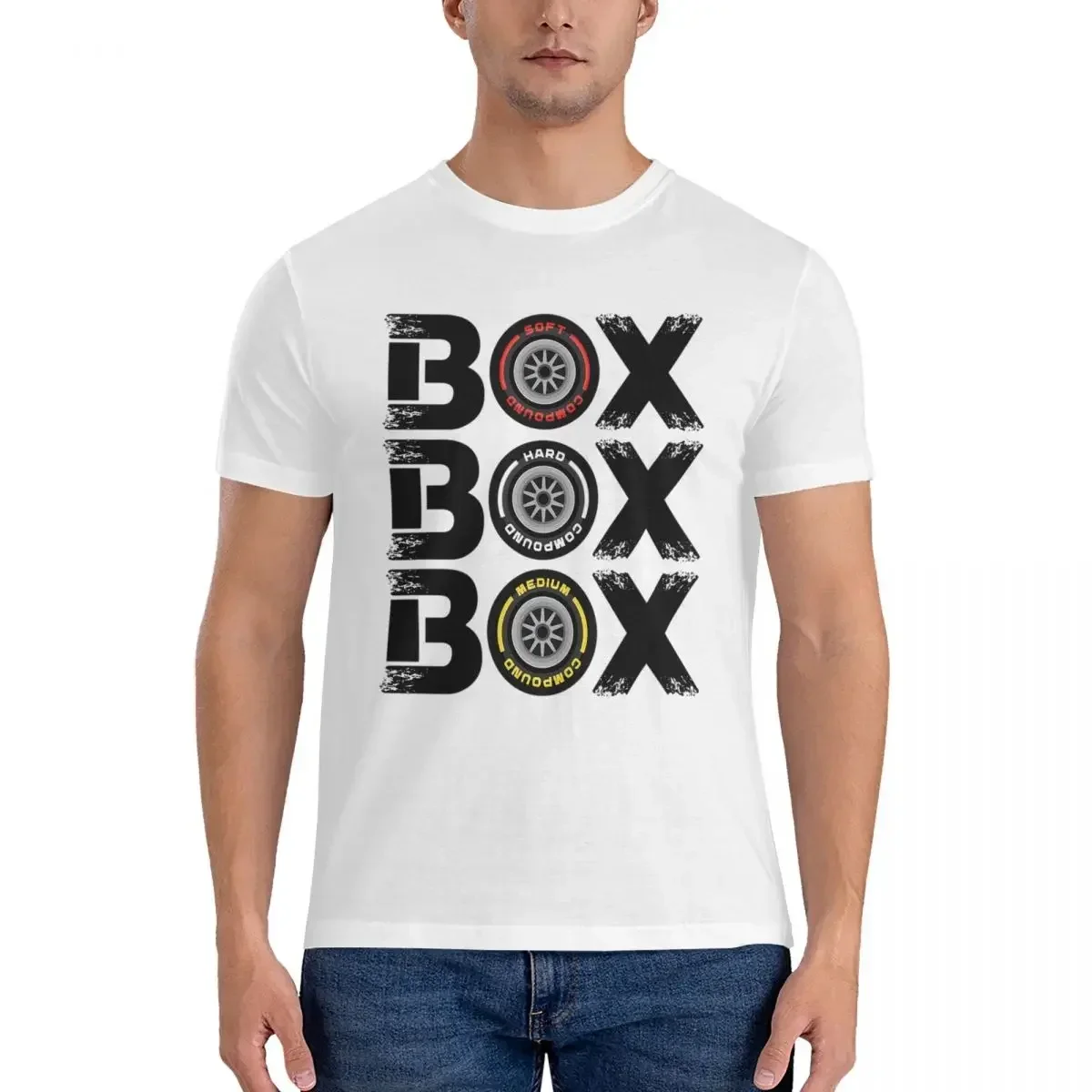 HOT SALE Box Box Box F1 Tyre Compound V2 Design T-shirt Men's Classic Oversized T Shirt Men O-Neck Summer Shirts Tops S-6XL