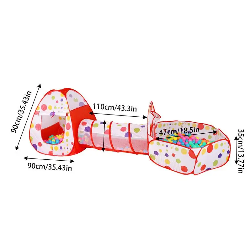 Tunnel da gioco per bambini Tenda da gioco multifunzionale per bambini Casetta da gioco per interni ed esterni Tenda da gioco versatile con tenda da gioco con tunnel strisciante