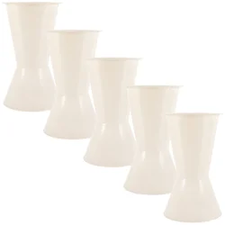 5 Pcs White Bouquet Holder For Wedding Decorations Artificial Flowers Supplies Plastic Material Flower Stand Bridal Accessories
