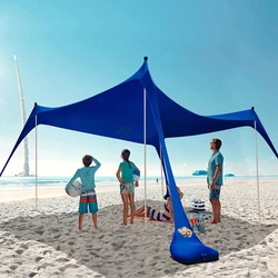 Toldo de playa familiar, tienda de campaña con dosel impermeable, refugio parasol ultraligero, tienda portátil para exteriores, toldos plegables de lona grande