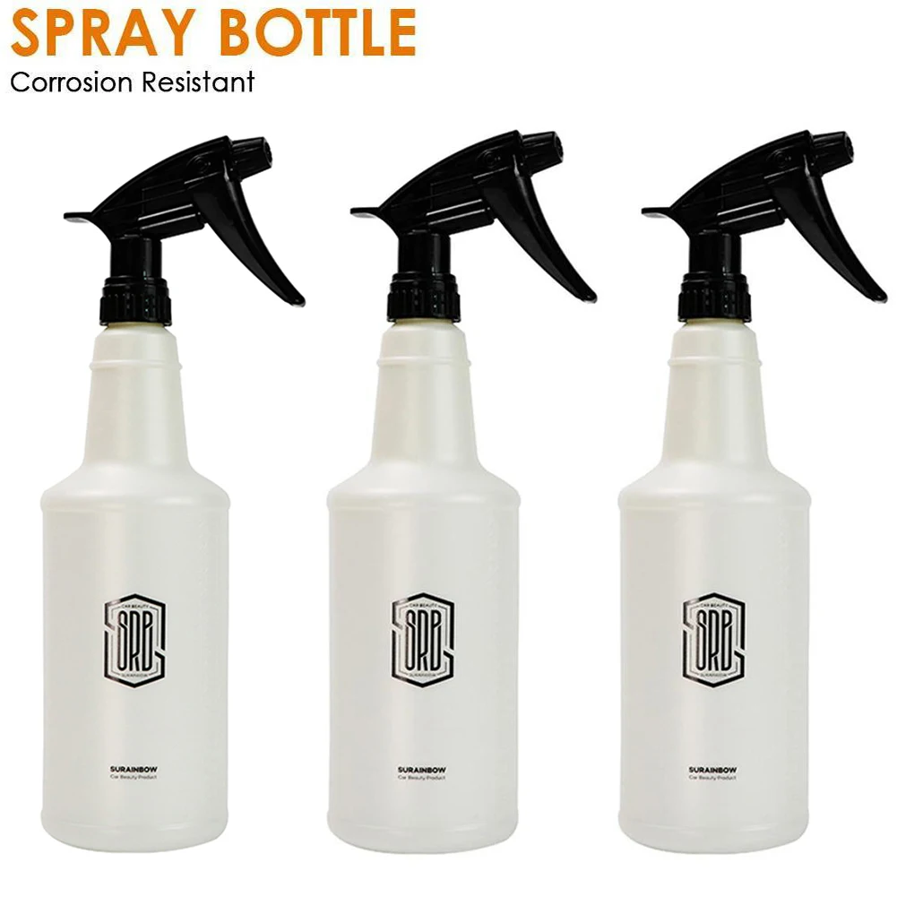 750ML Empty Plastic Spray Bottles, Refillable Reusable High Pressure Spray Atomizer Adjustable Nozzle for Car Garden Irrigation