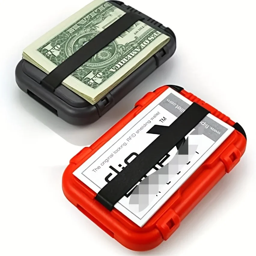Metall-ID-Bankkarten-Etui mit RFID-Blockierung, Minimalistisches Ultra-Dünnes Aluminium-Clip-Portemonnaie für Herren – Detail 5