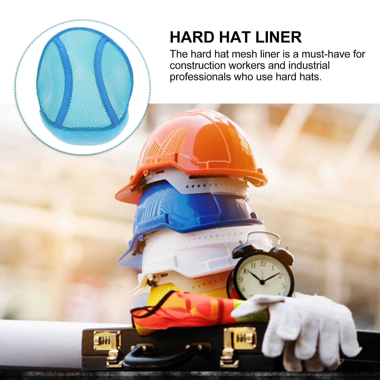 

Construction Hard Hat Liner Mesh Insert Polyester Rubber Easy Install Comfortable Accessories Summer Cooling