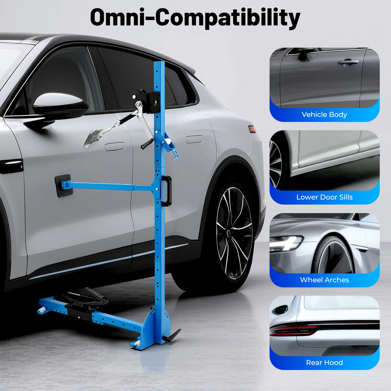 

Car Dent Repair Tool Kit 800kg Pulling Force 8-Claw Hook Pull Bar Adjustable Car Dent Repair Puller for Car Dent Repairing