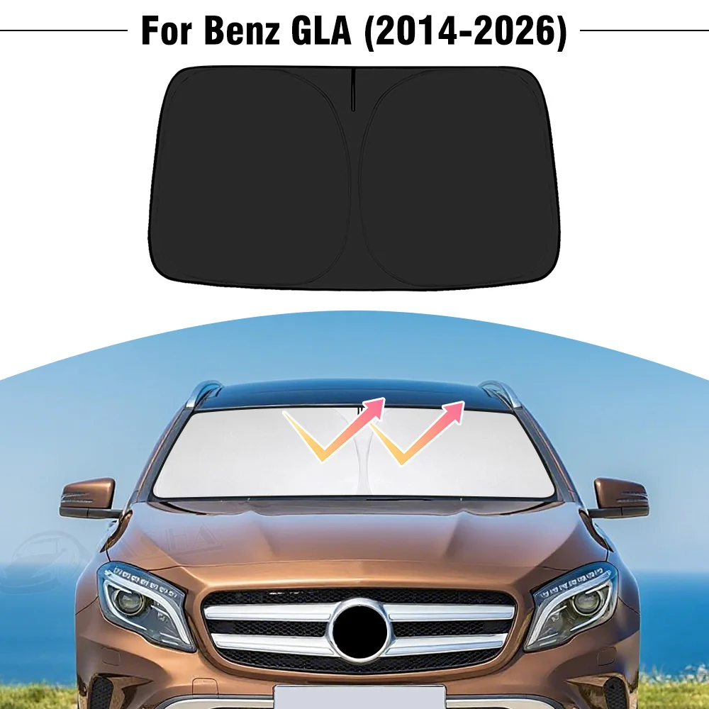 

Солнцезащитный козырек на лобовое стекло для Mercedes-Benz GLA X156 H247 2014-2026, защита от УФ-излучения, аксессуары