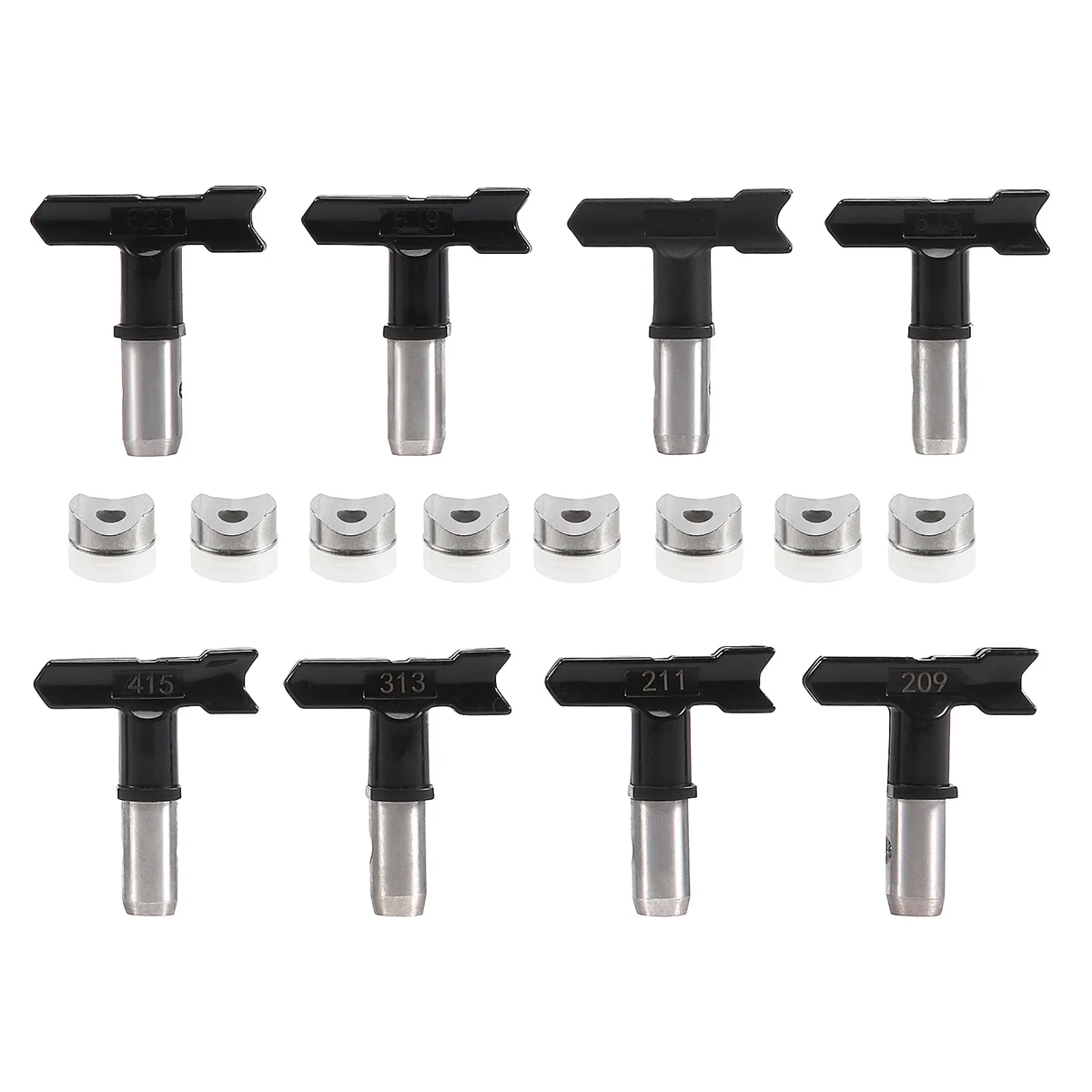 8 قطع الطلاء البخاخ نصائح عكسها رذاذ تلميح الرش رذاذ Nozzles نصائح الرش البخاخ آلة الرش أجزاء