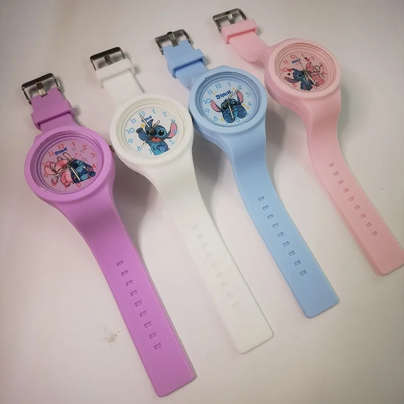

Disney Stitch Watch Cartoon Cute Silicone Sports Watch Rotundity Waterproof Wrist Watch Birthday Gifts