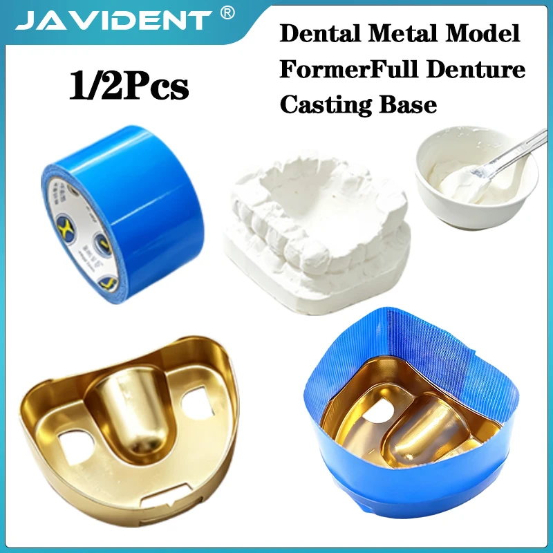 Dental Injection Alloy Plaster Model Cassette Full Arch Denture Impression Tray Base Plaster Model Making Tools