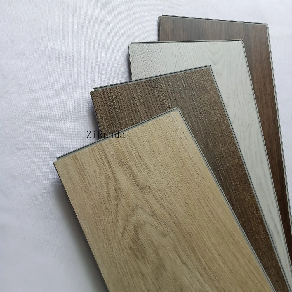 Versi Khusus Lantai Kantor Plastik SPC Tahan Lama 8 x 49 inci 100% Motif Marmer Timbul