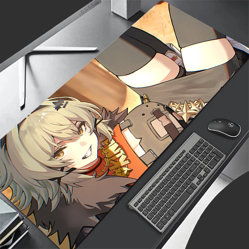 Mousepad Zenless Zone Zero Caesar King Alas Keyboard Gaming Komputer Pola Mouse Pad Alas Karet Alas Meja HD Anti Selip Alas Mouse