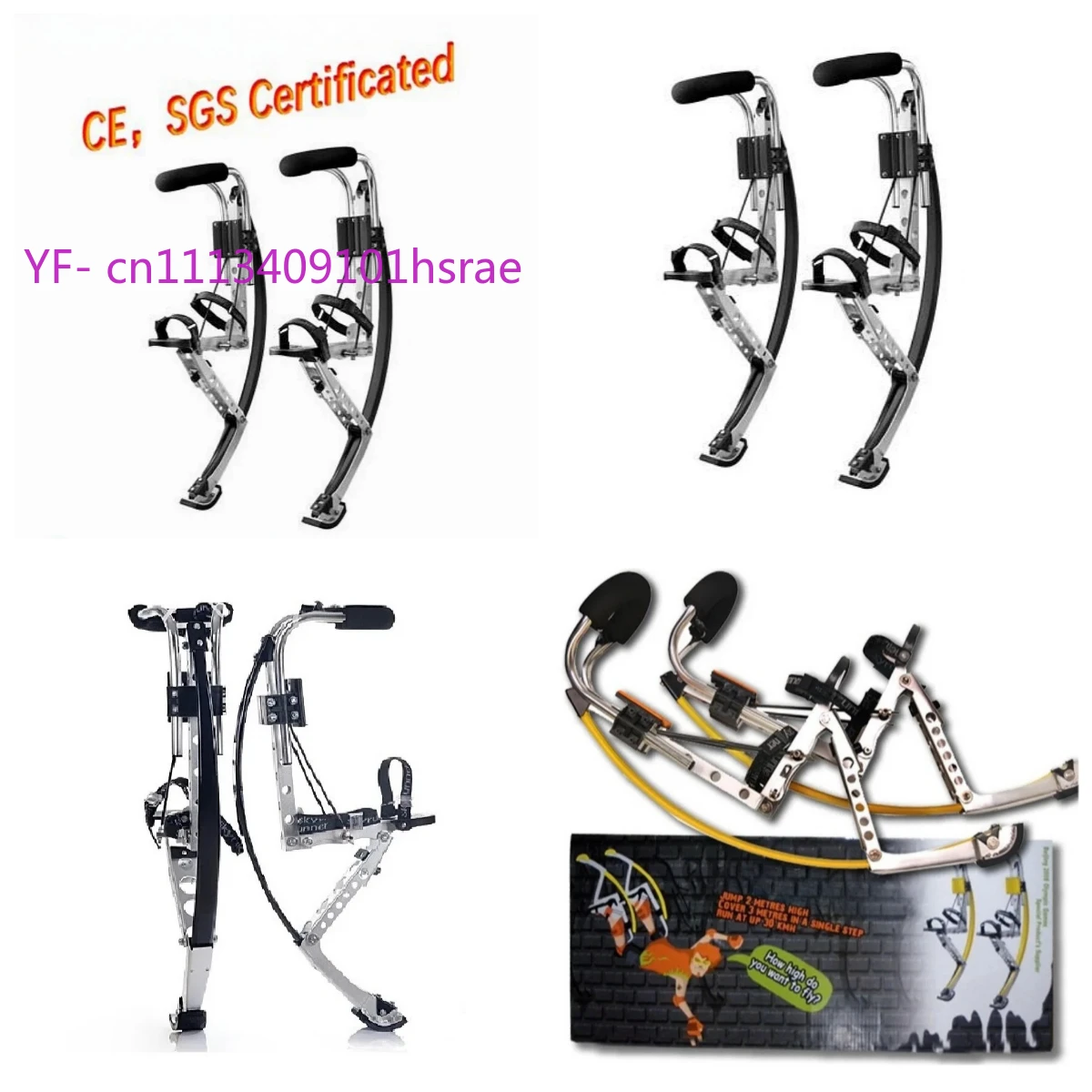 Adult Kangaroo Jumping Shoes Fitness Exercise Jumping Stilts 90-110kg 200-242lbs Bouncing Boots