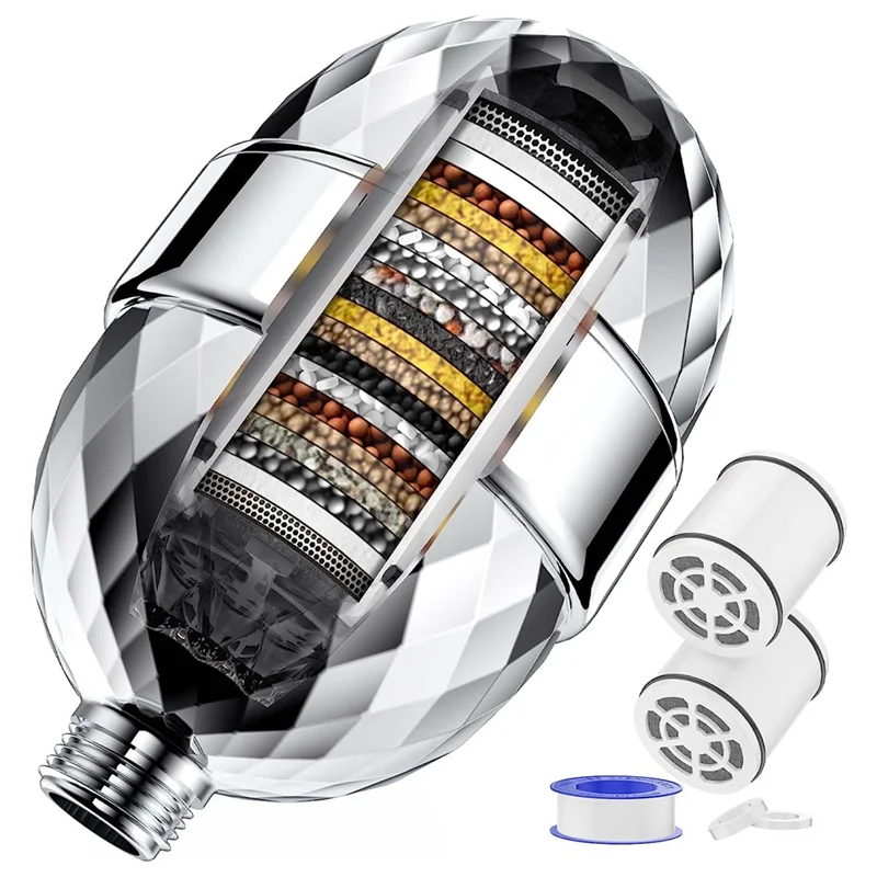 

LJL 20-ступенчатый фильтр для душа Фильтр для насадки для душа Фильтр для душа со сменными картриджами для удаления жесткой воды с хлором