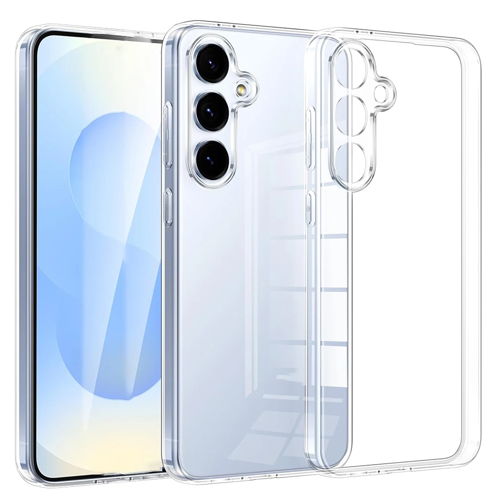 

S25Ultra Silicone Soft Case For Samsung Galaxy S25 Edge S24 S23 S21 FE S22 Ultra Plus 5G Clear Ultra Thin Cover Shockproof Shell