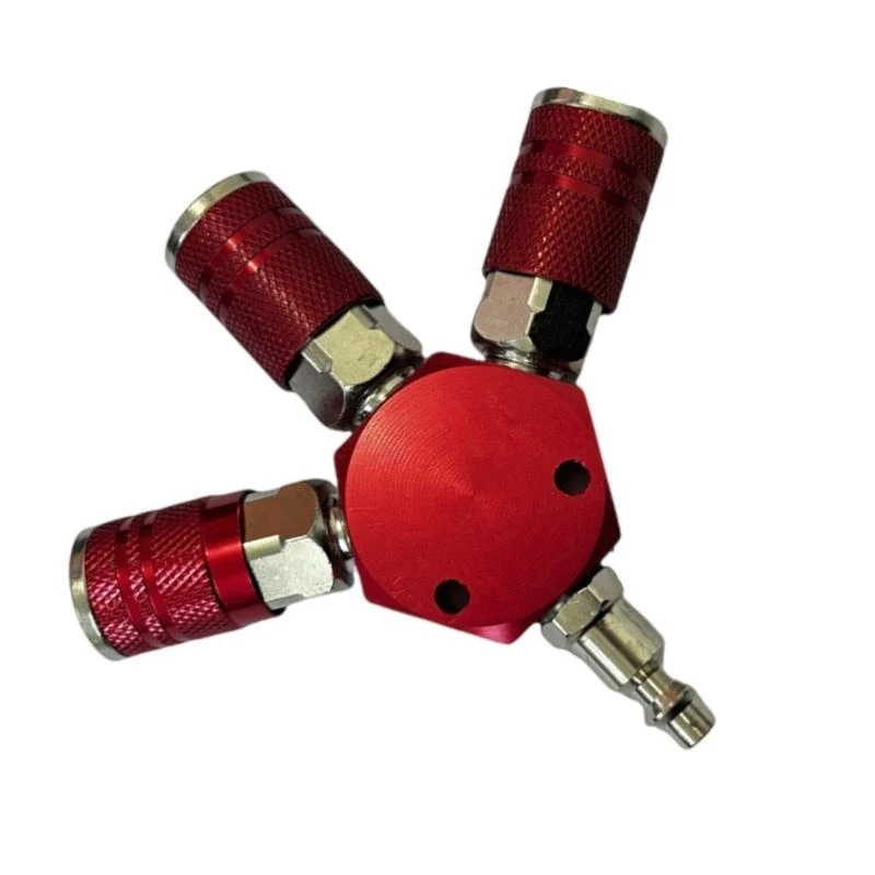 0XLD 3 Way Quick Connectors Air Compressor Manifold Hose Fitting Coupler Manifold Splitters Connectors for Industrial Work