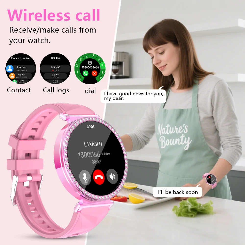 IYTSFY Smartwatch Luxury Fashion Female Physiological Reminder Bluetooth Music Women's Fashion Smart Watch Holiday Gift